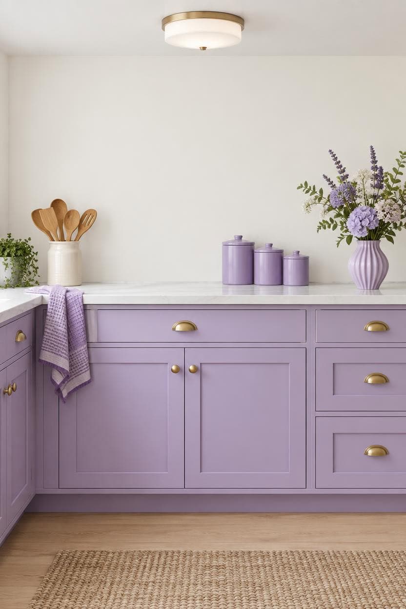 light crocus petal cabinets