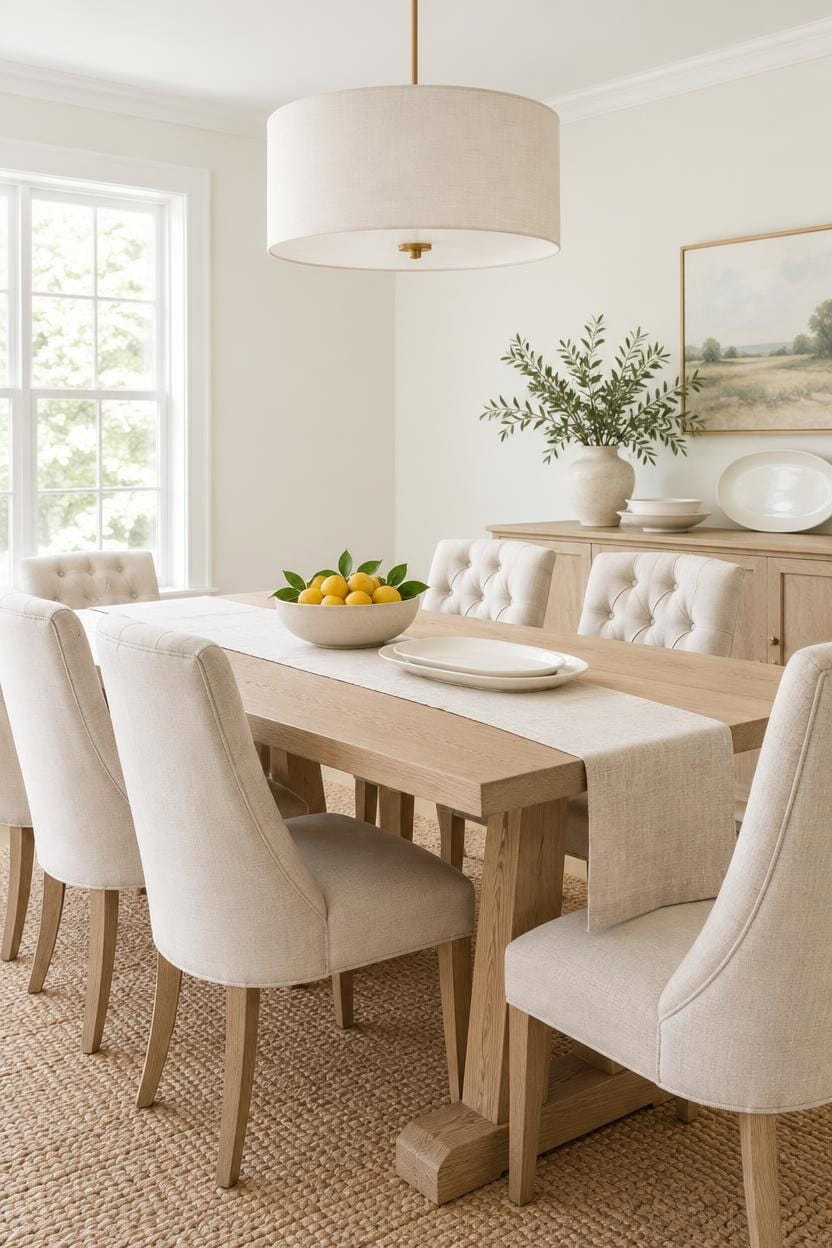 mismatched tufted chairs contrast
