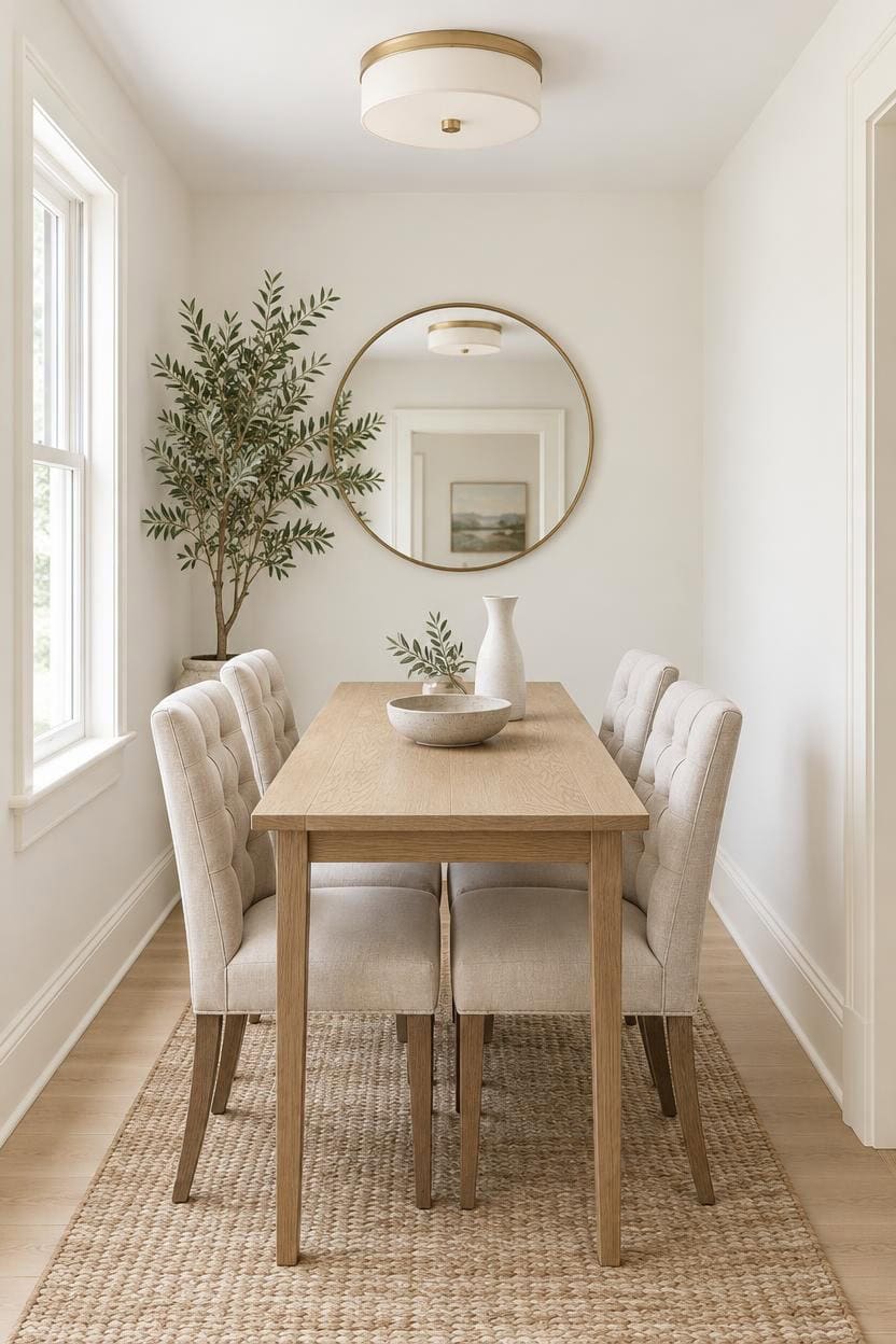 narrow white wood nook