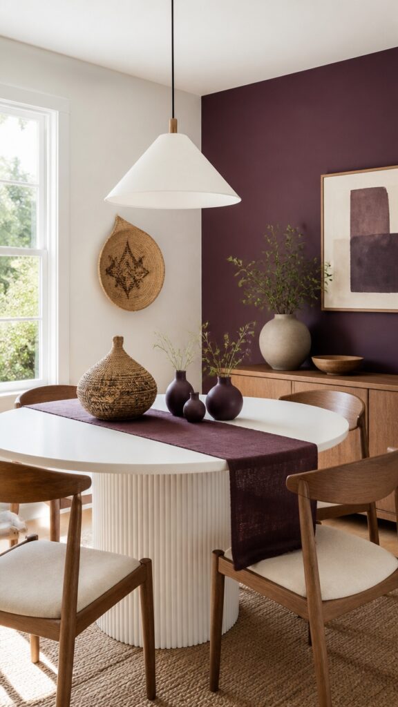 Purple and White Dining Rooms That Make Ordinary Tuesday Nights Feel Considered